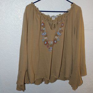 Vintage Y2K Boho Peasant Top
